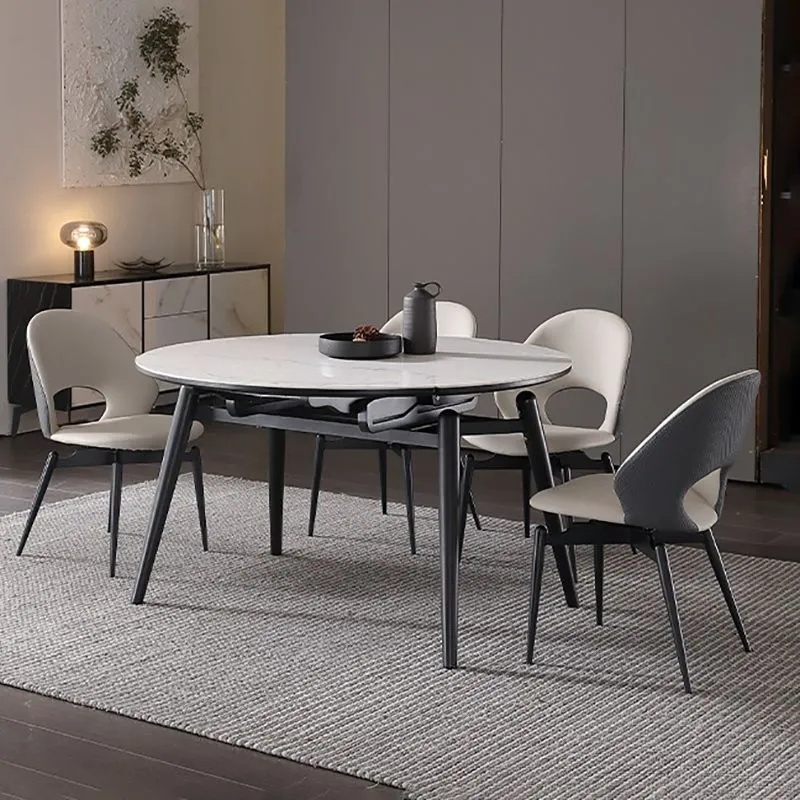 Sedia da pranzo laterale con schienale aperto Sedia moderna per interni ed esterni con base metallo Clearhalo
