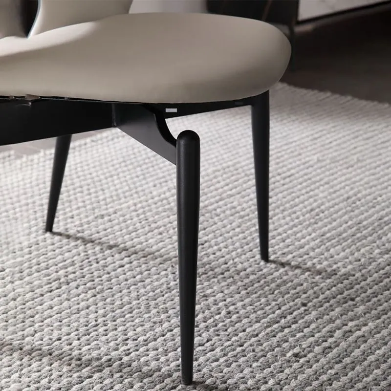 Sedia da pranzo laterale con schienale aperto Sedia moderna per interni ed esterni con base metallo Clearhalo