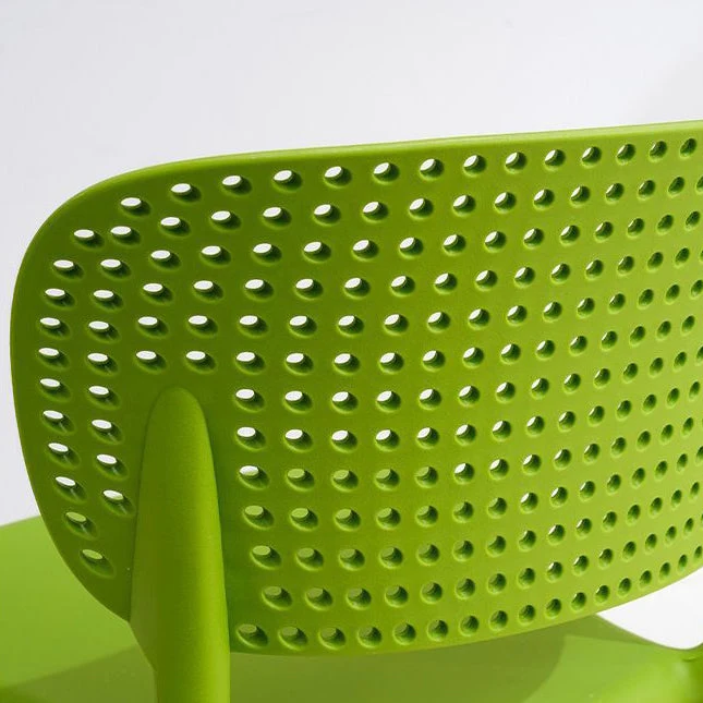Sedia da pranzo laterale con schienale aperto Sedia da pranzo senza braccioli plastica impilabile Clearhalo