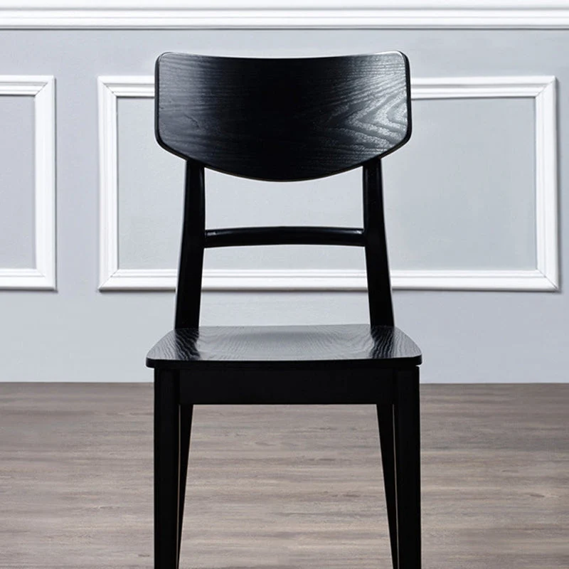 Sedia da pranzo laterale da cucina legno Sedia da pranzo laterale moderna con schienale aperto Clearhalo