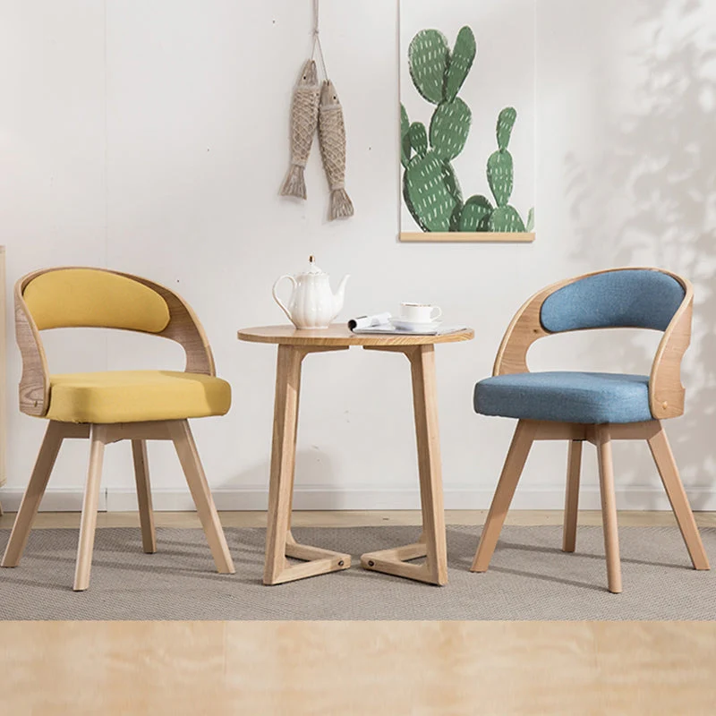 Sedia da pranzo laterale girevole contemporanea Sedia con schienale aperto per uso domestico Clearhalo