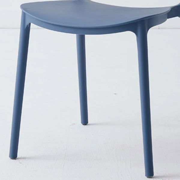 Sedia da pranzo laterale impilabile plastica stile moderno con schienale aperto (set di 4) Clearhalo
