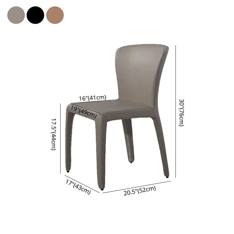Sedia da pranzo laterale metallo stile moderno, sedie laterali senza braccioli per cucina Clearhalo