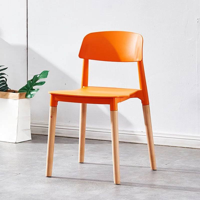 Sedia da pranzo laterale moderna bianca con apertura sullo schienale Sedia da pranzo laterale da cucina legno Clearhalo