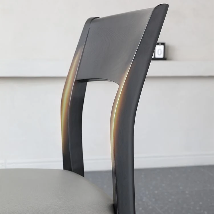 Sedia da pranzo laterale moderna legno da 16'' con schienale ampio aperto per uso domestico Clearhalo