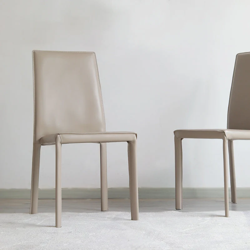 Sedia da pranzo laterale moderna e semplice ecopelle per uso domestico Clearhalo