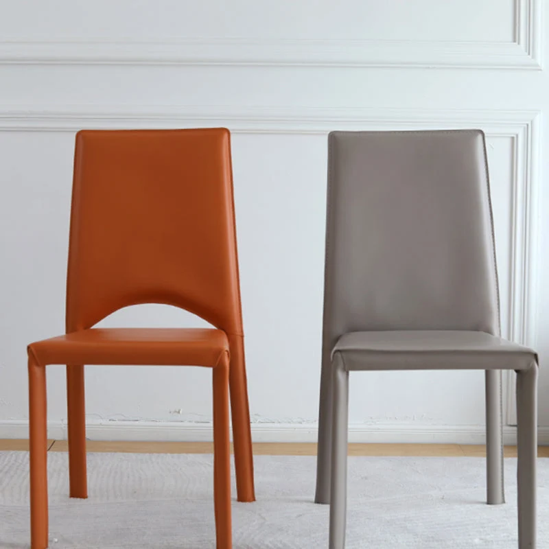 Sedia da pranzo laterale moderna e semplice ecopelle per uso domestico Clearhalo