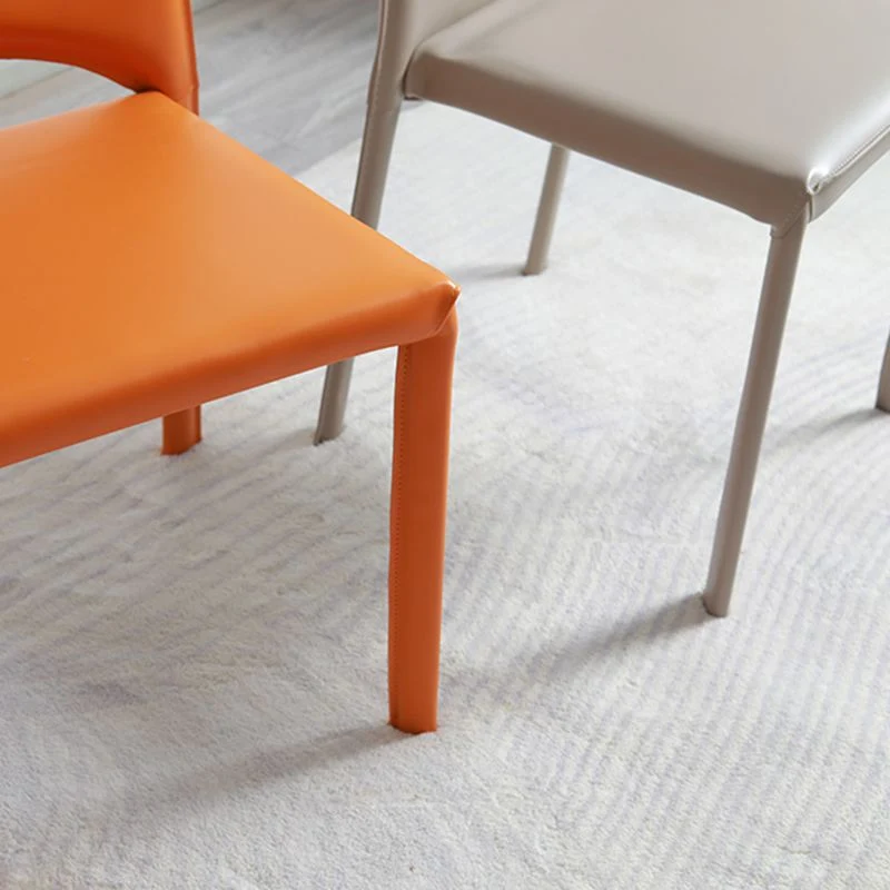 Sedia da pranzo laterale moderna e semplice ecopelle per uso domestico Clearhalo