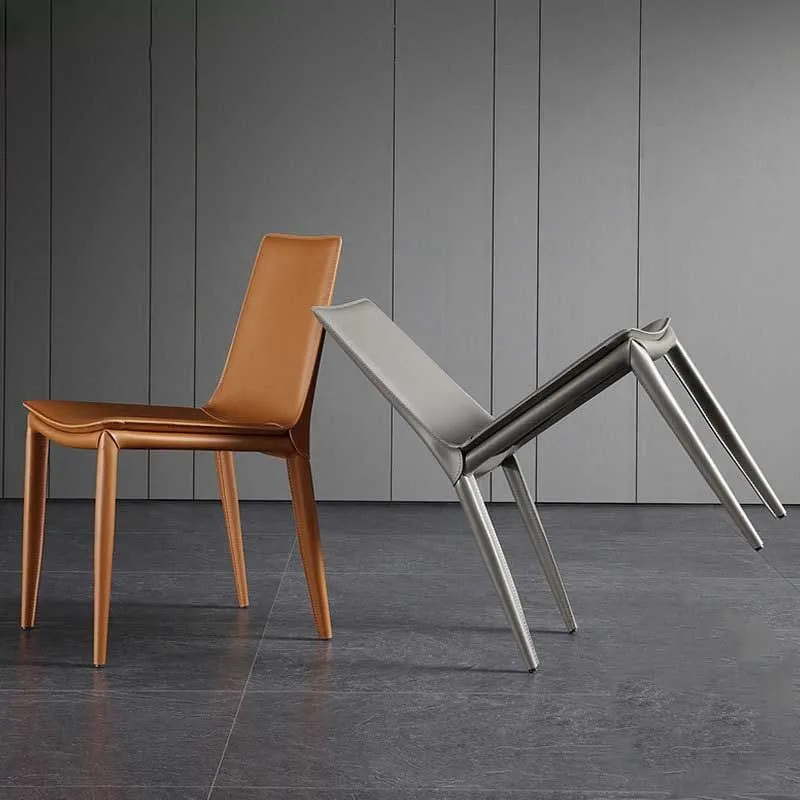 Sedia da pranzo laterale Parson da cucina pelle PU contemporanea Clearhalo