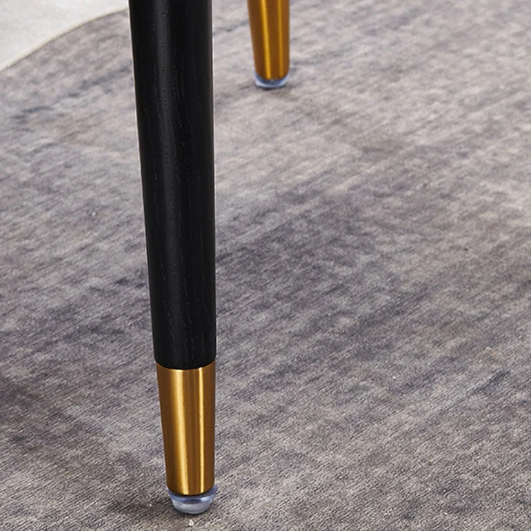 Sedia da pranzo laterale pelle dal design contemporaneo, con schienale massiccio, per uso domestico Clearhalo