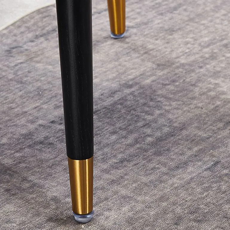 Sedia da pranzo laterale pelle dal design contemporaneo, con schienale massiccio, per uso domestico Clearhalo