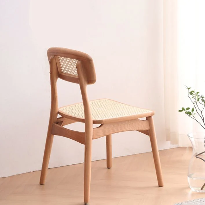 Sedia da pranzo laterale per cucina contemporanea legno Sedia da pranzo laterale con schienale aperto Clearhalo