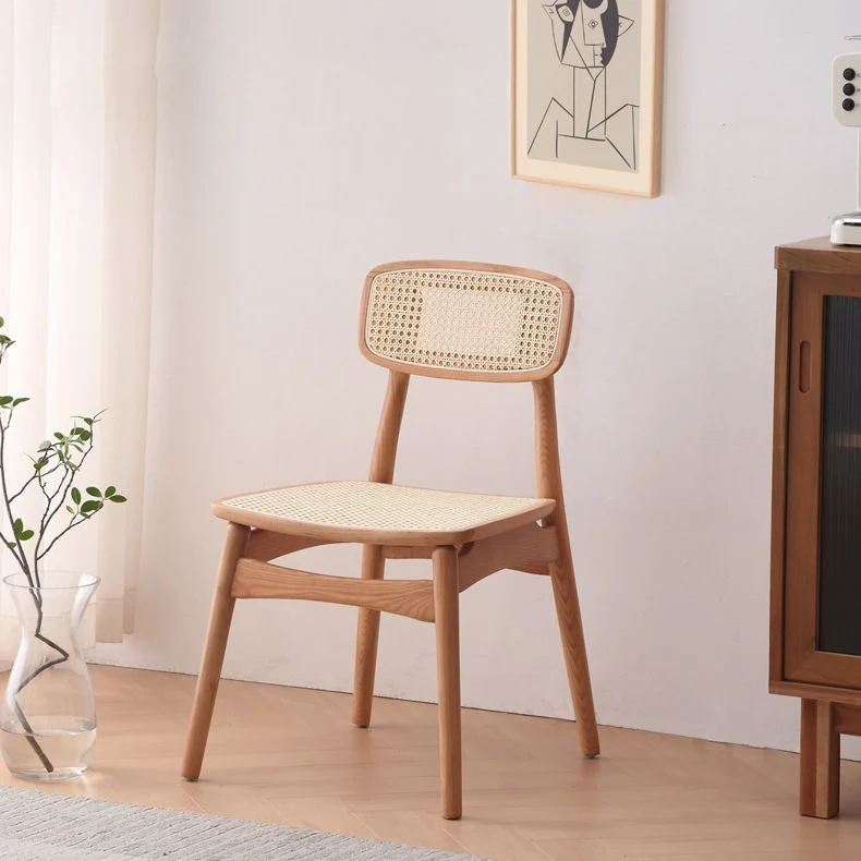Sedia da pranzo laterale per cucina contemporanea legno Sedia da pranzo laterale con schienale aperto Clearhalo