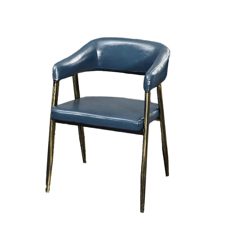 Sedia da pranzo laterale per cucina ecopelle, sedia da pranzo glamour con schienale aperto Clearhalo