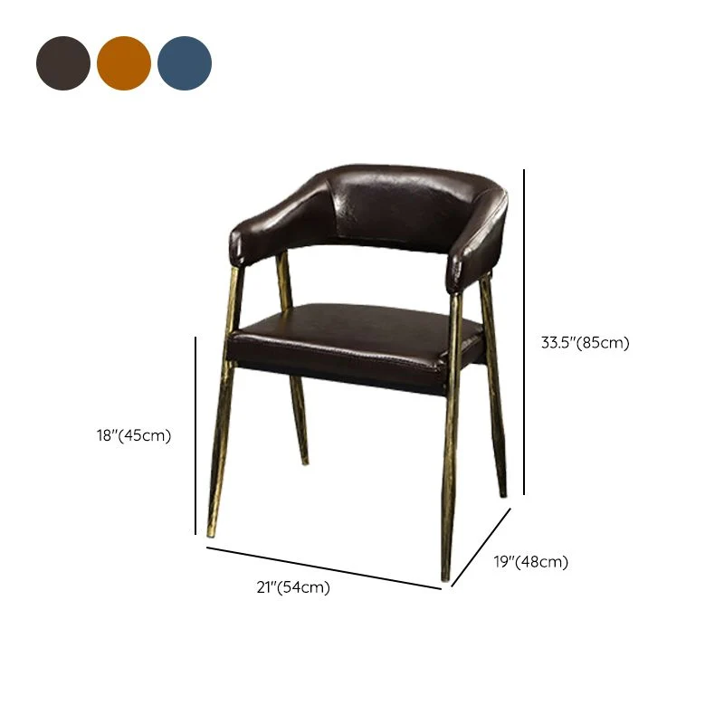 Sedia da pranzo laterale per cucina ecopelle, sedia da pranzo glamour con schienale aperto Clearhalo
