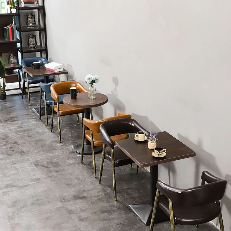 Sedia da pranzo laterale per cucina ecopelle, sedia da pranzo glamour con schienale aperto Clearhalo