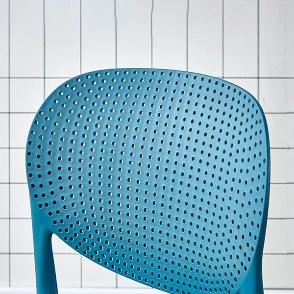Sedia da pranzo laterale per uso domestico plastica con schienale aperto stile contemporaneo Clearhalo
