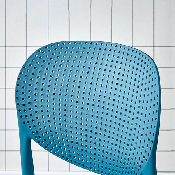 Sedia da pranzo laterale per uso domestico plastica con schienale aperto stile contemporaneo Clearhalo