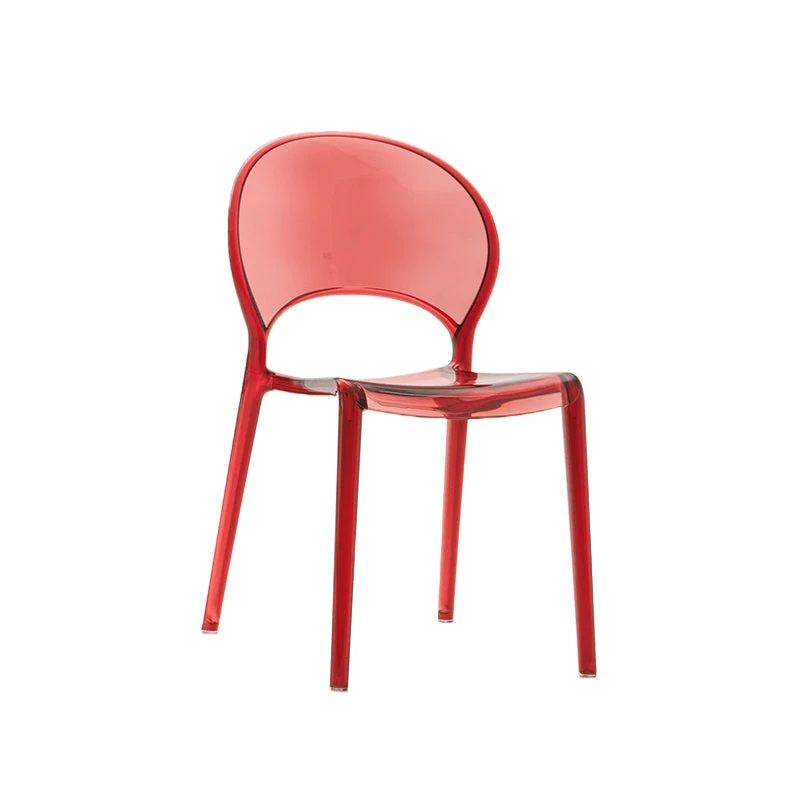 Sedia da pranzo laterale plastica colorata stile nordico per uso domestico Clearhalo