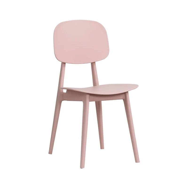 Sedia da pranzo laterale plastica con schienale aperto e sedia senza braccioli stile nordico (set di 2/4) Clearhalo