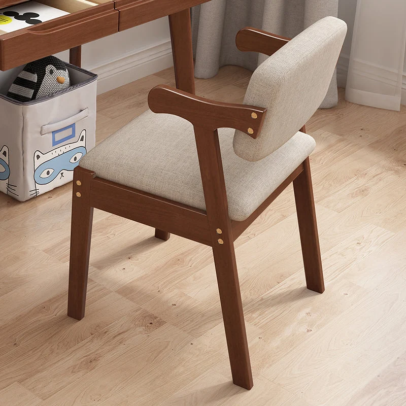 Sedia da pranzo laterale da pranzo moderna legno per interni con schienale aperto, ampia 20 pollici Clearhalo