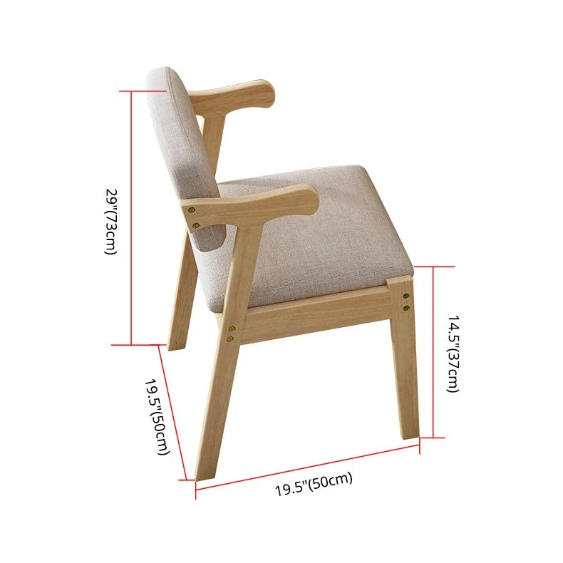 Sedia da pranzo laterale da pranzo moderna legno per interni con schienale aperto, ampia 20 pollici Clearhalo