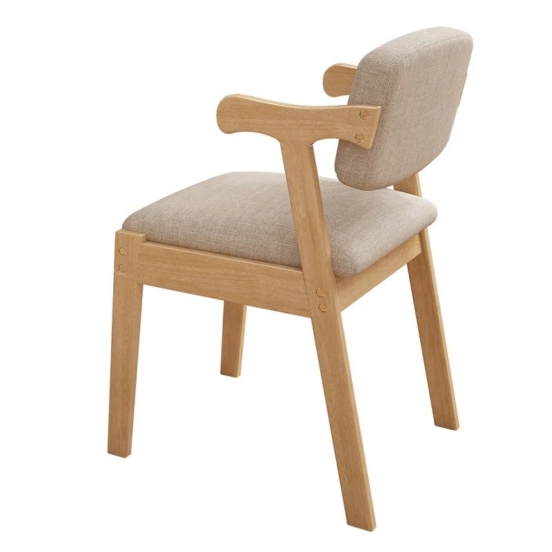 Sedia da pranzo laterale da pranzo moderna legno per interni con schienale aperto, ampia 20 pollici Clearhalo