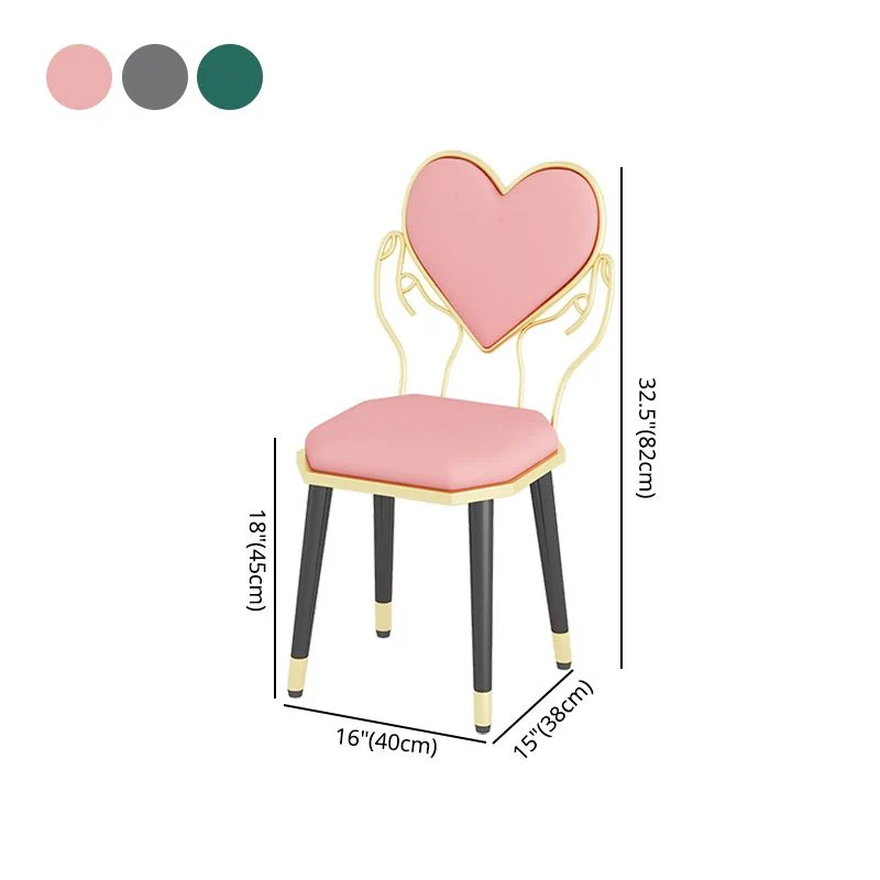 Sedia da pranzo laterale stile scandinavo con schienale aperto Sedie da pranzo poliuretano Clearhalo