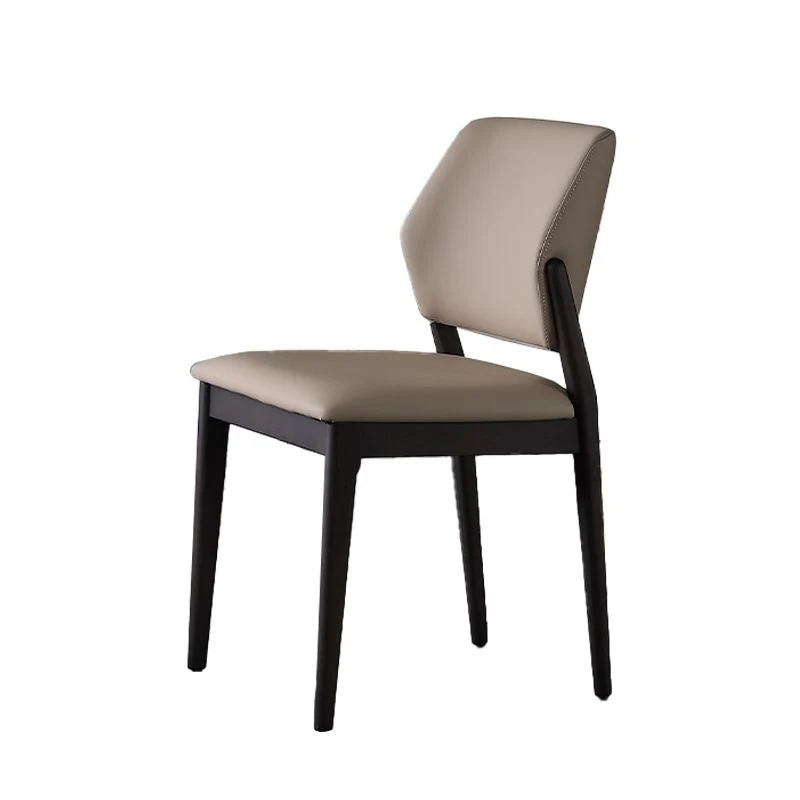 Sedia da pranzo laterale stile scandinavo con schienale aperto Sedie da pranzo pelle PU (set di 2) Clearhalo