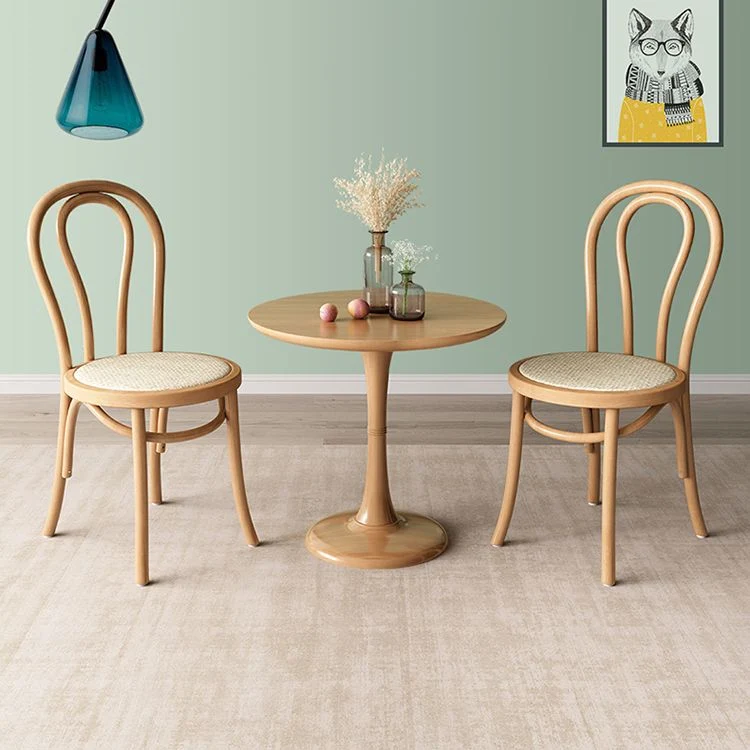 Sedia da pranzo laterale Windsor con schienale da cucina moderna Sedia da pranzo laterale legno massello Clearhalo