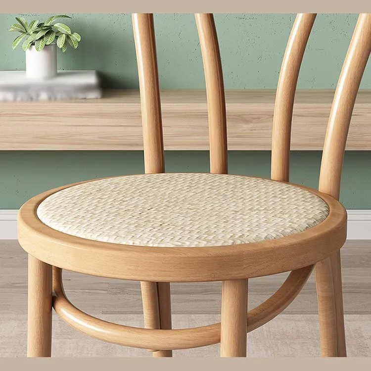 Sedia da pranzo laterale Windsor con schienale da cucina moderna Sedia da pranzo laterale legno massello Clearhalo