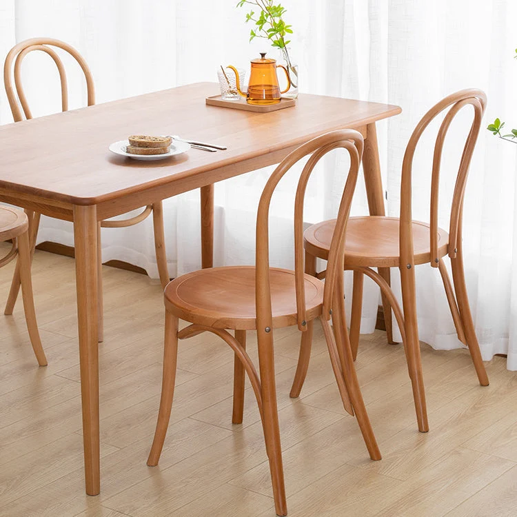 Sedia da pranzo legno massello per sala da pranzo stile tradizionale. Sedia laterale con schienale doghe Clearhalo