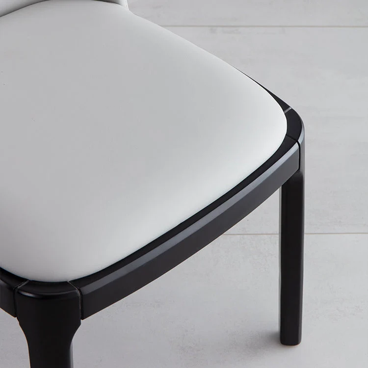 Sedia da pranzo legno stile glam Sedia singola senza braccioli per cucina Clearhalo