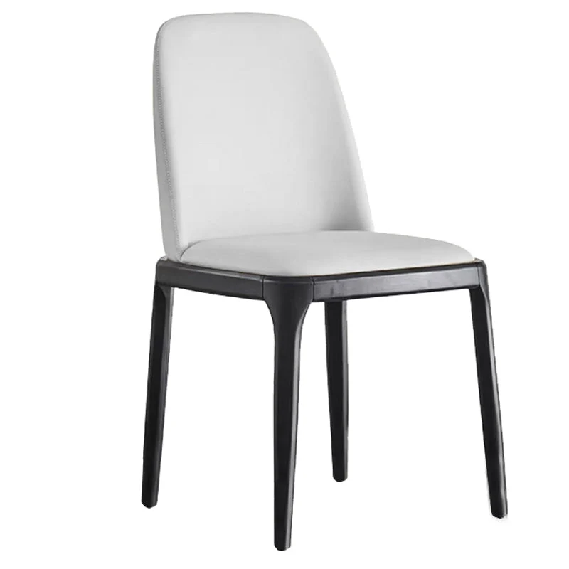 Sedia da pranzo legno stile glam Sedia singola senza braccioli per cucina Clearhalo
