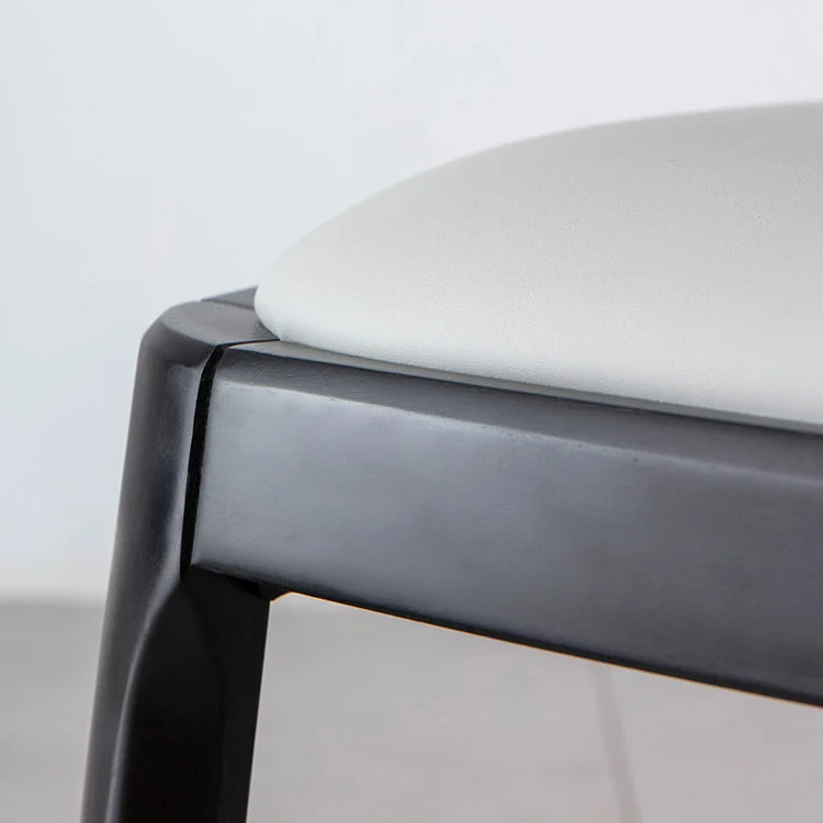 Sedia da pranzo legno stile glam Sedia singola senza braccioli per cucina Clearhalo