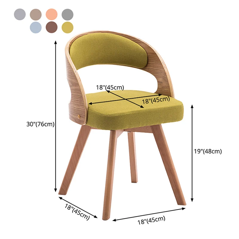 Sedia da pranzo legno stile moderno Sedie laterali da pranzo con schienale aperto per cucina Clearhalo