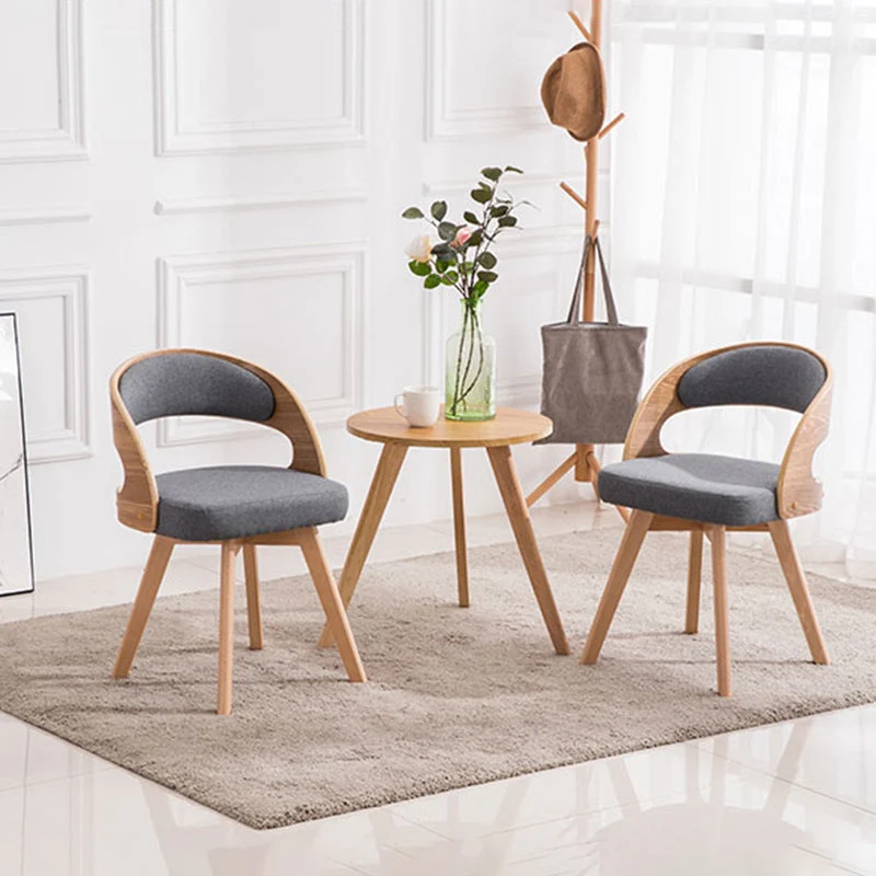 Sedia da pranzo legno stile moderno Sedie laterali da pranzo con schienale aperto per cucina Clearhalo
