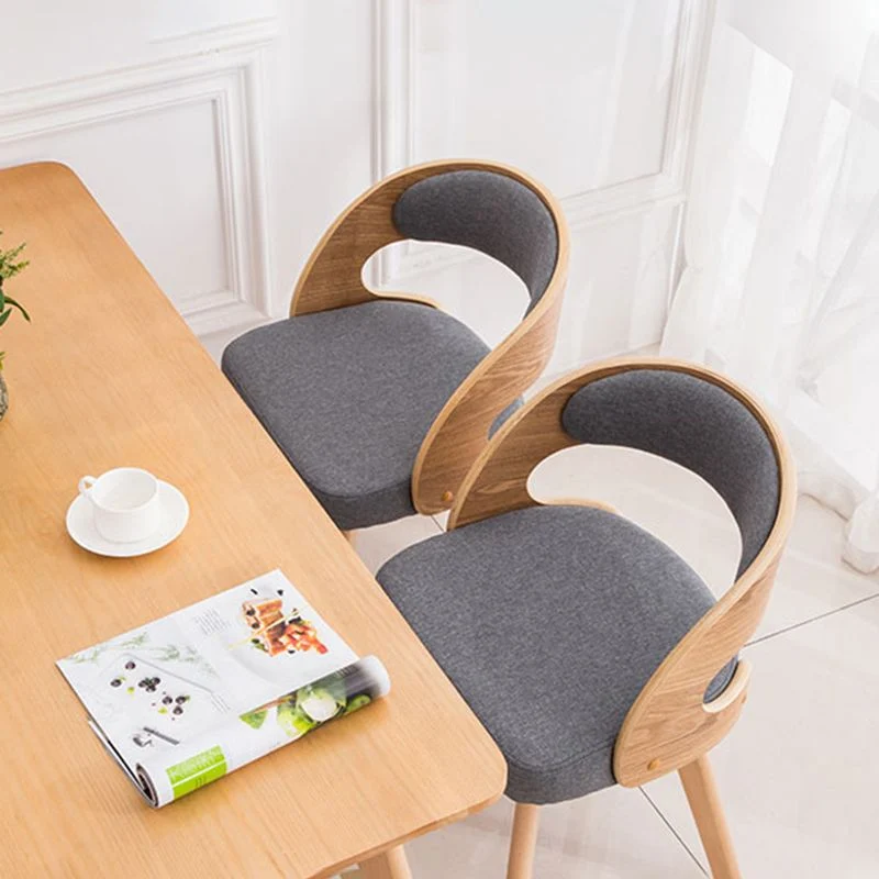 Sedia da pranzo legno stile moderno Sedie laterali da pranzo con schienale aperto per cucina Clearhalo