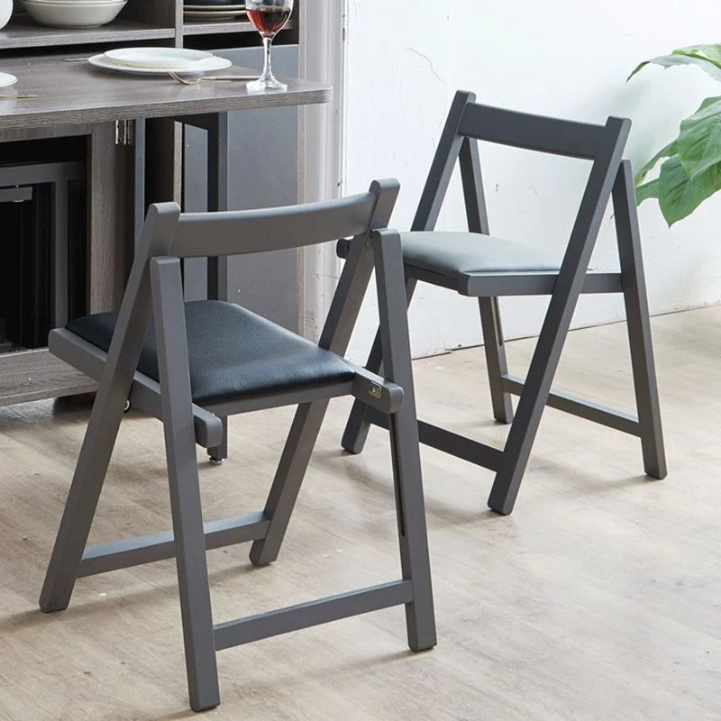 Sedia da pranzo legno stile nordico, sedia laterale con schienale aperto per sala da pranzo grigio Clearhalo