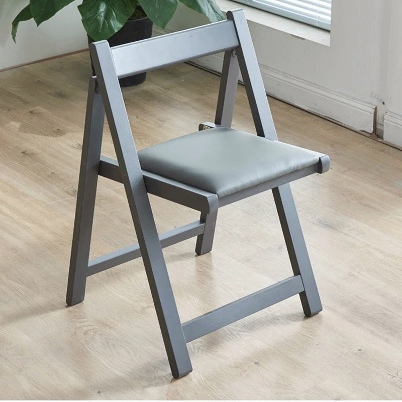 Sedia da pranzo legno stile nordico, sedia laterale con schienale aperto per sala da pranzo grigio Clearhalo