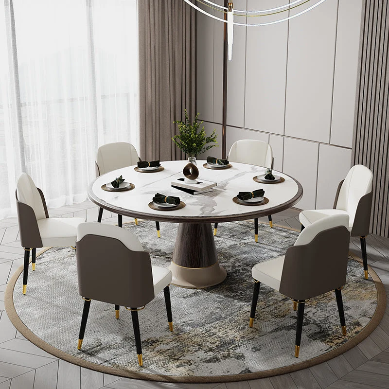 Sedia da pranzo legno stile nordico Sedie da pranzo senza braccioli pelle PU per uso domestico Clearhalo