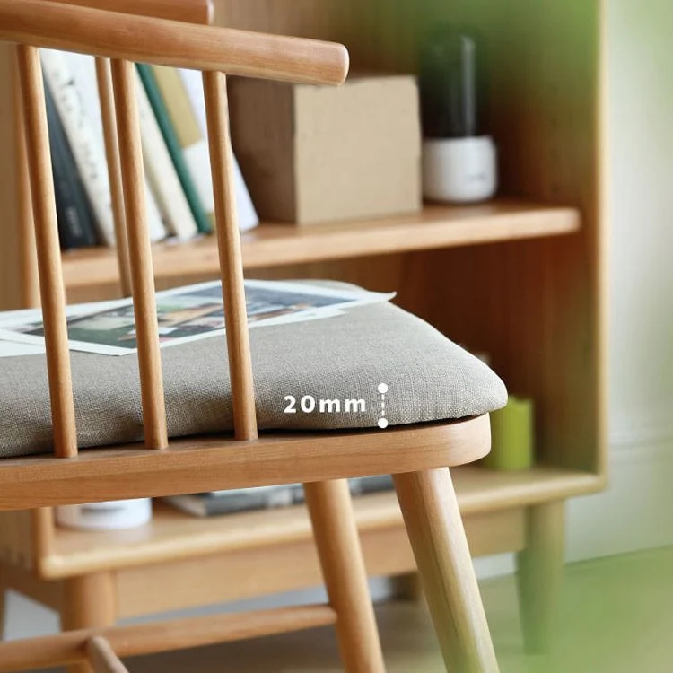 Sedia da pranzo legno stile scandinavo per sala da pranzo, poltrona con braccioli con schienale Windsor Clearhalo