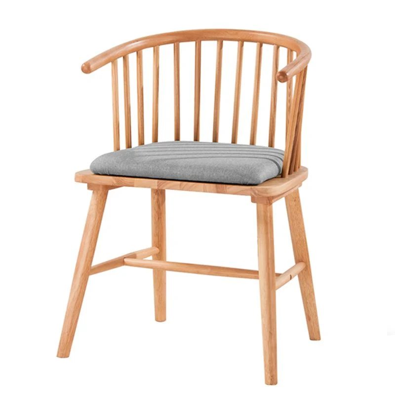 Sedia da pranzo legno stile scandinavo per sala da pranzo, poltrona con braccioli con schienale Windsor Clearhalo
