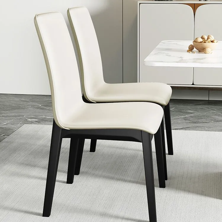 Sedia da pranzo legno stile scandinavo per sala da pranzo, schienale massiccio, senza braccioli (set di 2) Clearhalo