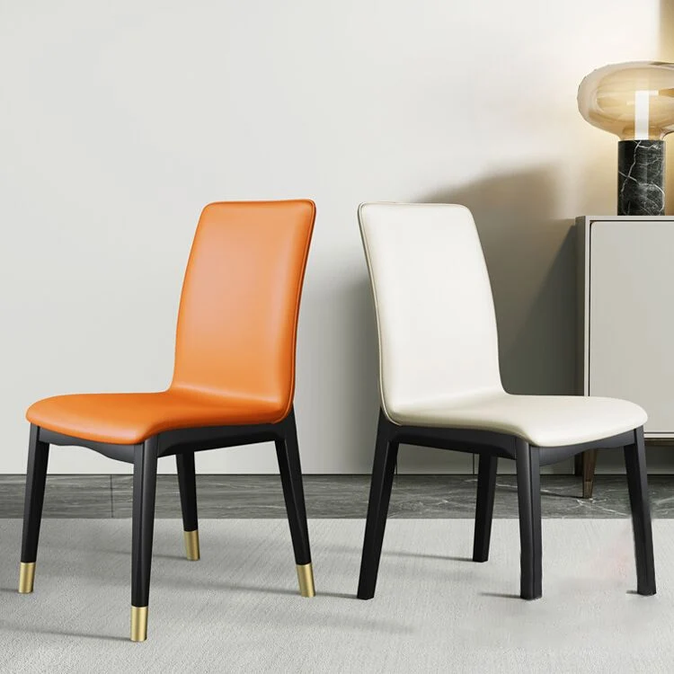Sedia da pranzo legno stile scandinavo per sala da pranzo, schienale massiccio, senza braccioli (set di 2) Clearhalo