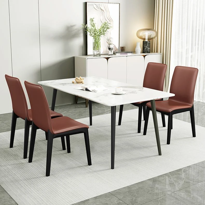Sedia da pranzo legno stile scandinavo per sala da pranzo, schienale massiccio, senza braccioli (set di 2) Clearhalo