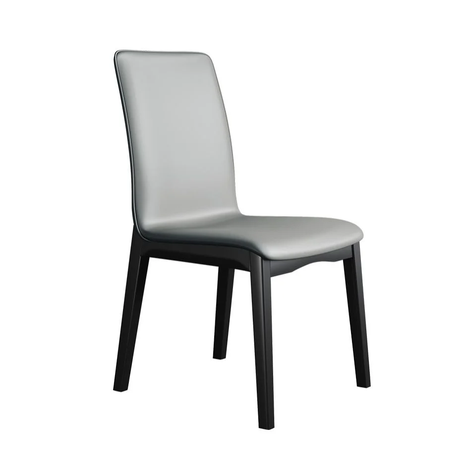 Sedia da pranzo legno stile scandinavo per sala da pranzo, schienale massiccio, senza braccioli (set di 2) Clearhalo