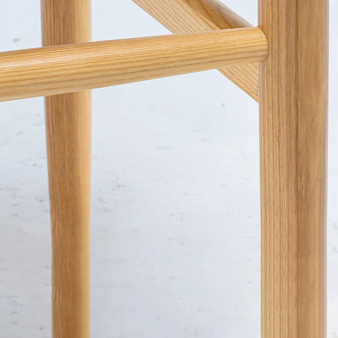 Sedia da pranzo legno stile scandinavo Sedia da pranzo laterale per patio con schienale aperto Clearhalo
