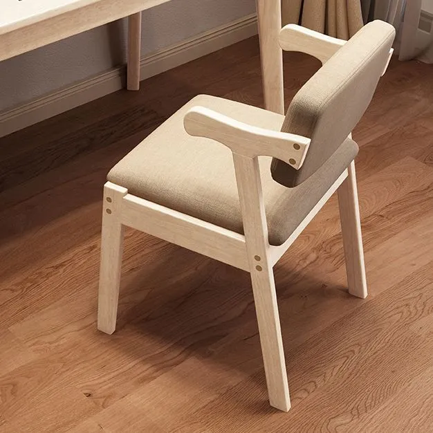 Sedia da pranzo legno stile scandinavo Sedia da pranzo imbottita con schienale aperto Clearhalo