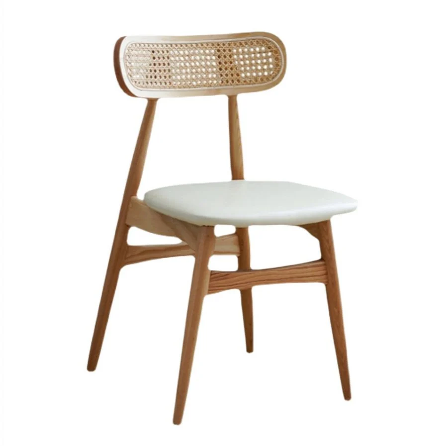 Sedia da pranzo legno stile tradizionale, sedia da pranzo laterale senza braccioli con schienale aperto (set di 2) Clearhalo